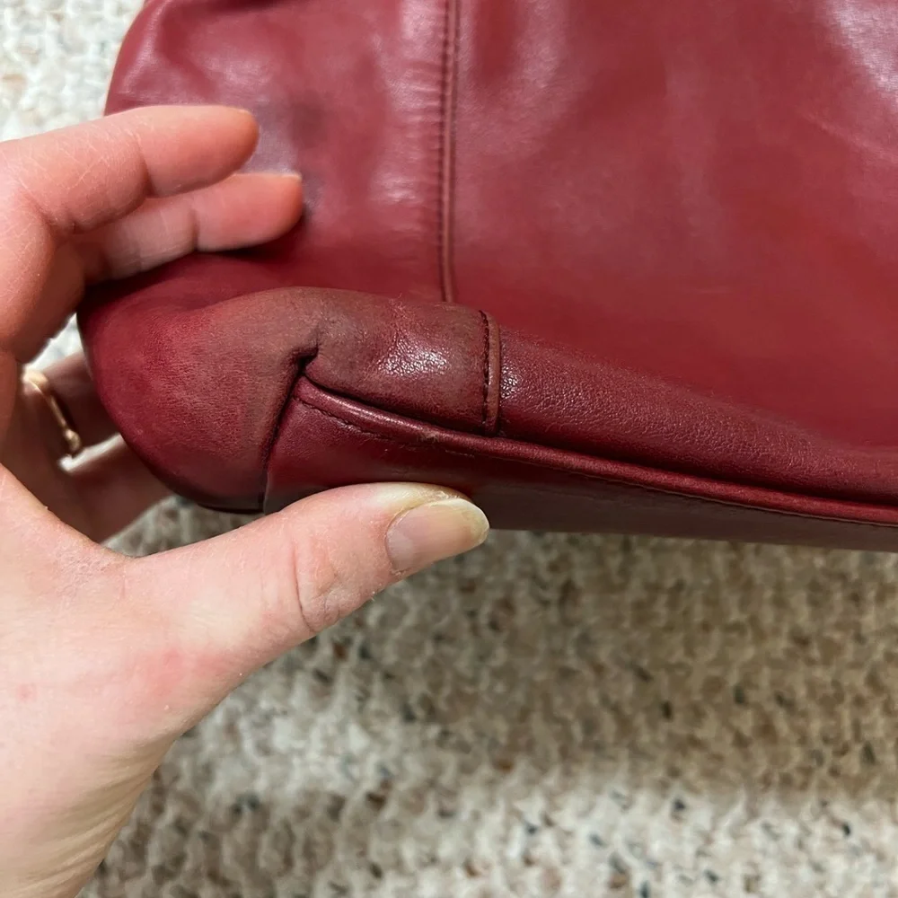 Giudi Vintage Italian Leather Red Bag